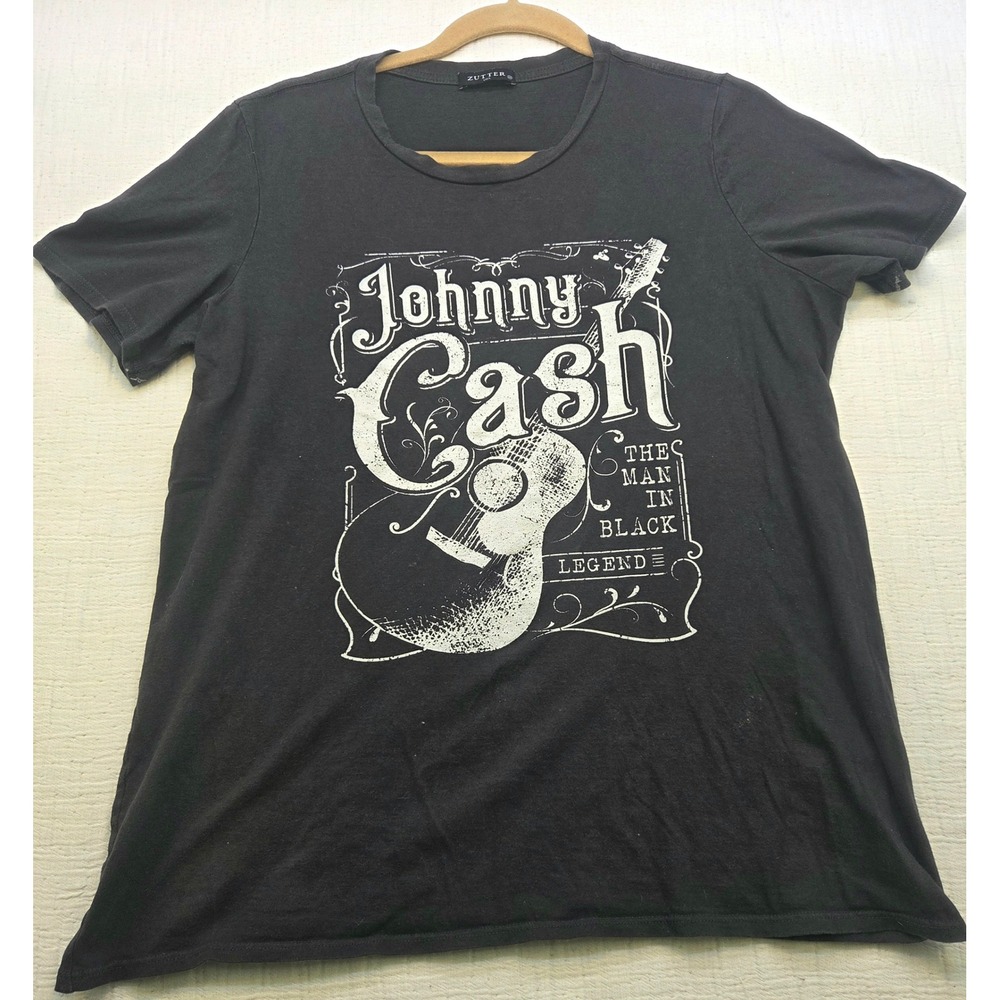 Zutter USA Johnny Cash The Man In Black Legend Graphic Tee Black Medium